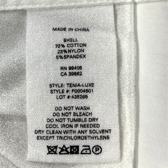 Theory Womens White Button-Down Shirt M Cotton Blend Long-Sleeve Classic Fit - Picture 4 of 6